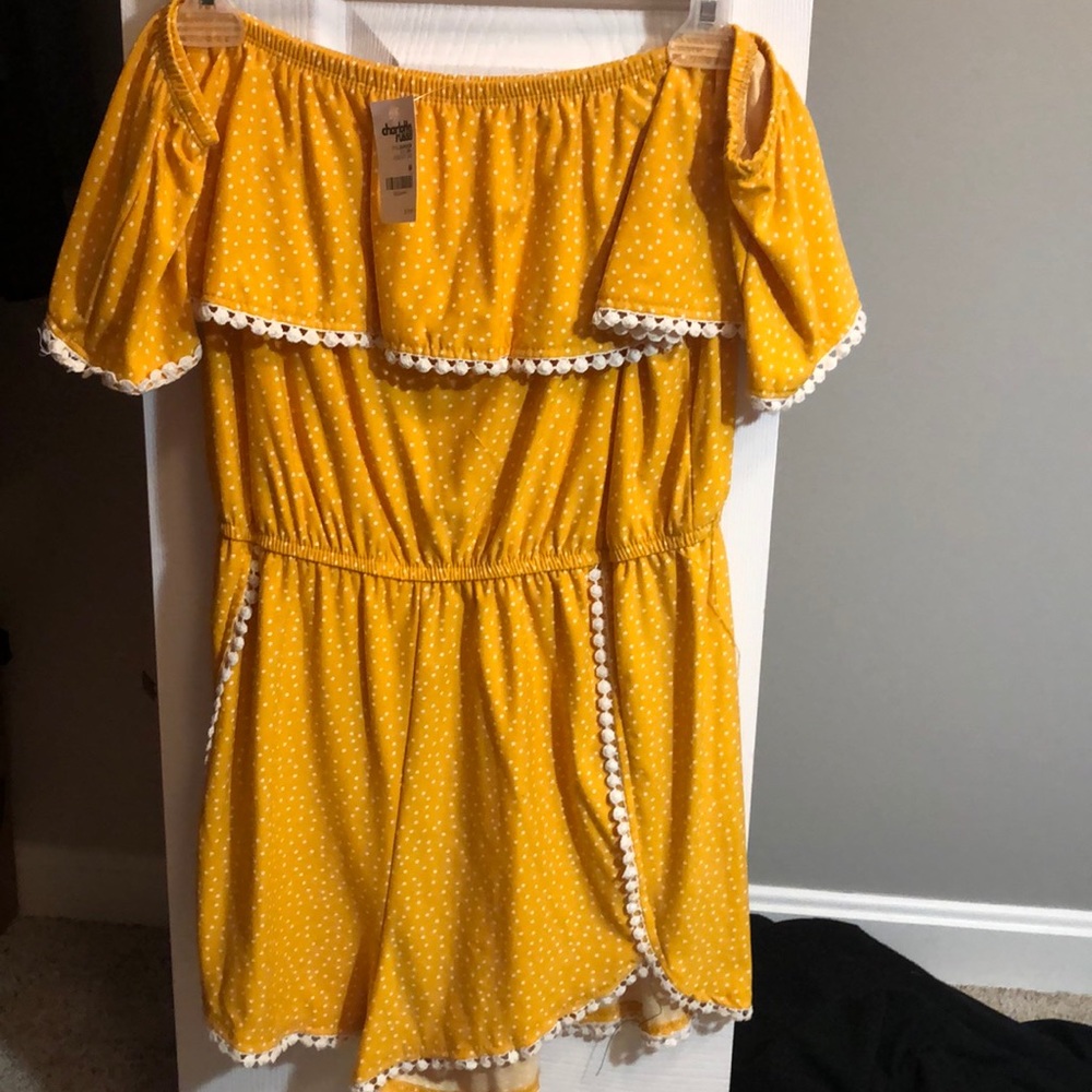 Yellow and white romper